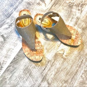 White mountain wedge sandal